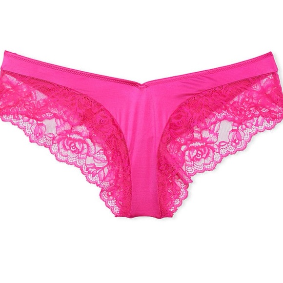 CLEARANCE Victoria’s Secret Satin Heart Push up bra 34C and Cheeky Panty Lge - Picture 6 of 7